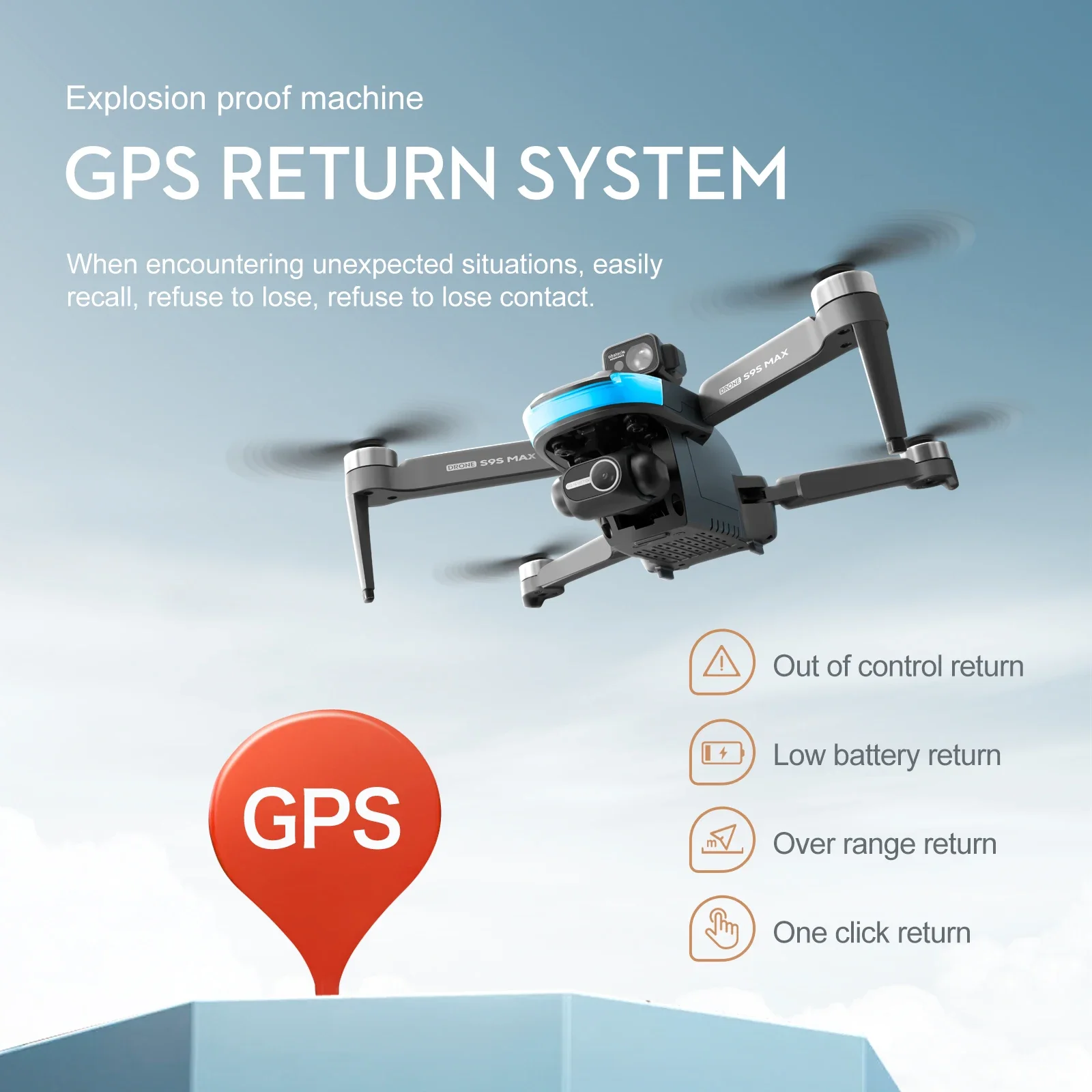 Nouveau S9S MAX MINI Drone 4K  - Drone Gimbal 2 Axis avis et prix